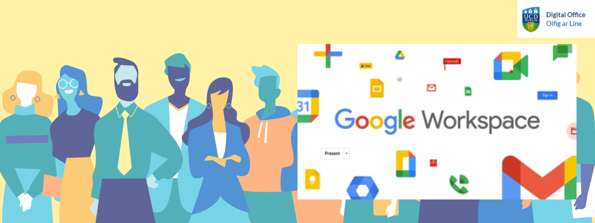 Join our community on Google Spaces for time-saving tips and other advice on using Gmail, Calendar and more. 
It is open to all UCD staff. image